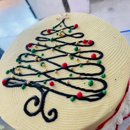 10" SINGLE LAYER CHRISTMAS THEMED CAKE
